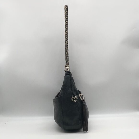 Brighton Dark Navy Leather Shoulder Bag - Picture 4 of 10